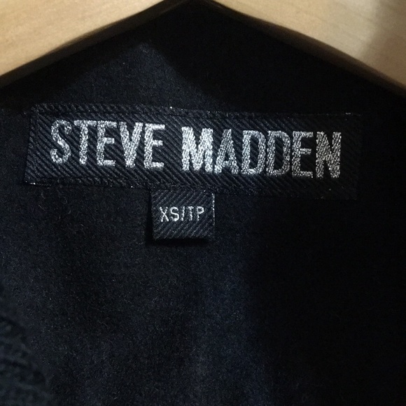 Modcloth Steve Madden Diagonal Alley Asymmetrical Black Wool Peacoat - Picture 17 of 17